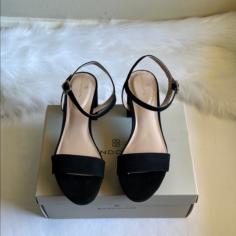 Bandolino Black Heeled Sandals Size 9. Brand New With box.